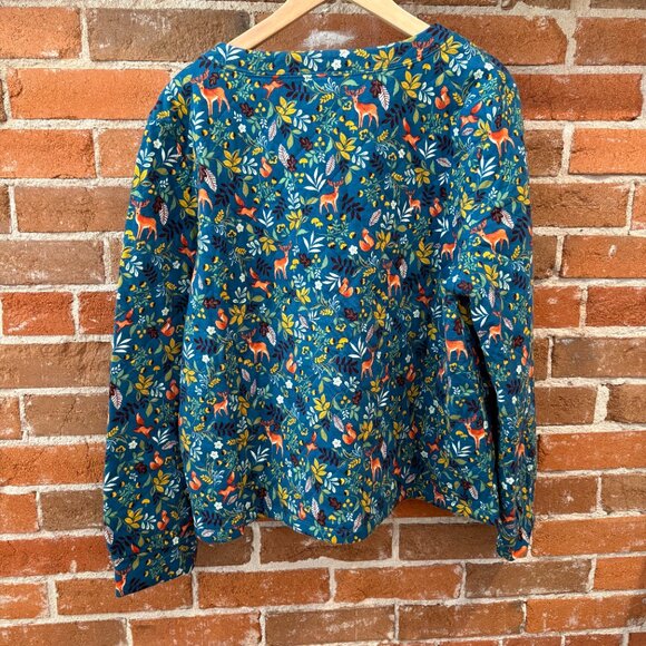 NWT Talbots Quilted Sweatshirt - Woodland Ditzy - size XL - Picture 2 of 6